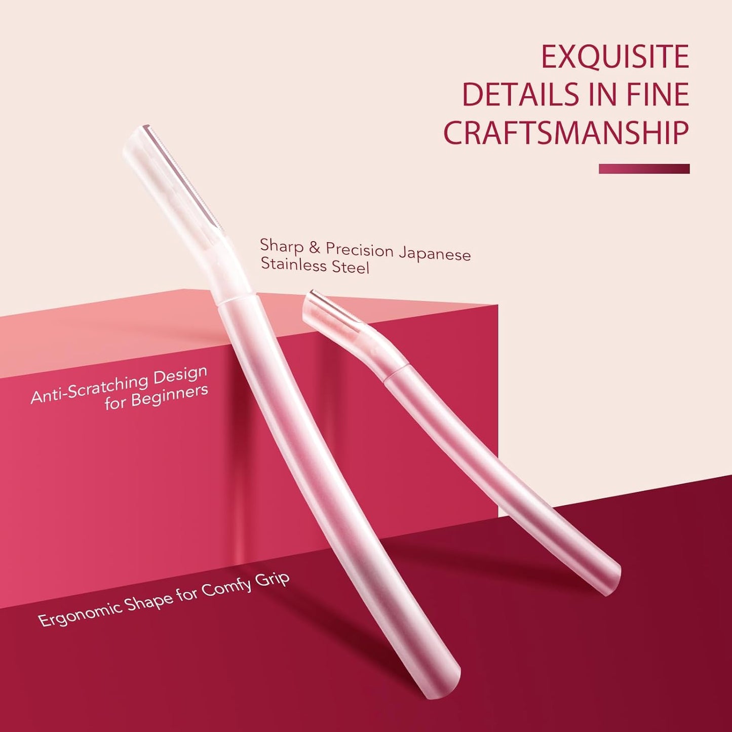 Dermaplane Razor for Women Face, (6 Count) Professional Dermaplaning Tool for Peach Fuzz, Facial and Eyebrow Hair Removal, Gentle Skin Exfoliation Blade