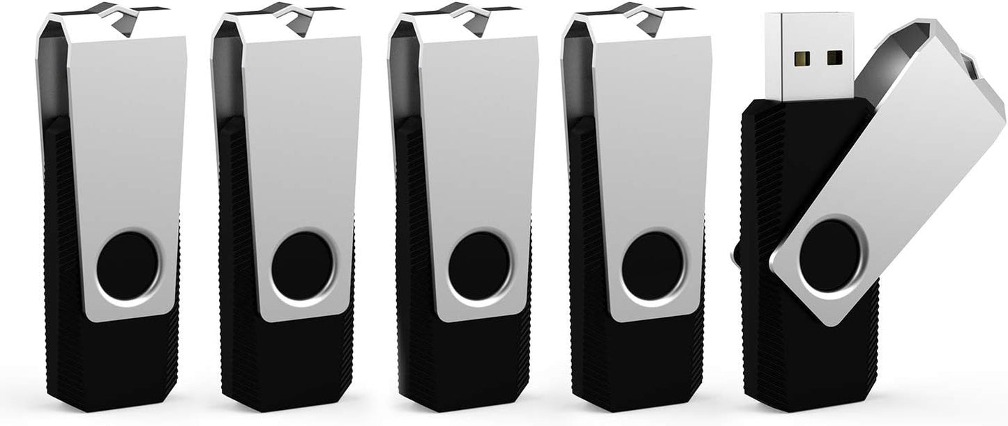 64GB USB 2.0 Flash Drive Multi-Pack - 5 Color Options with LED Indicator
