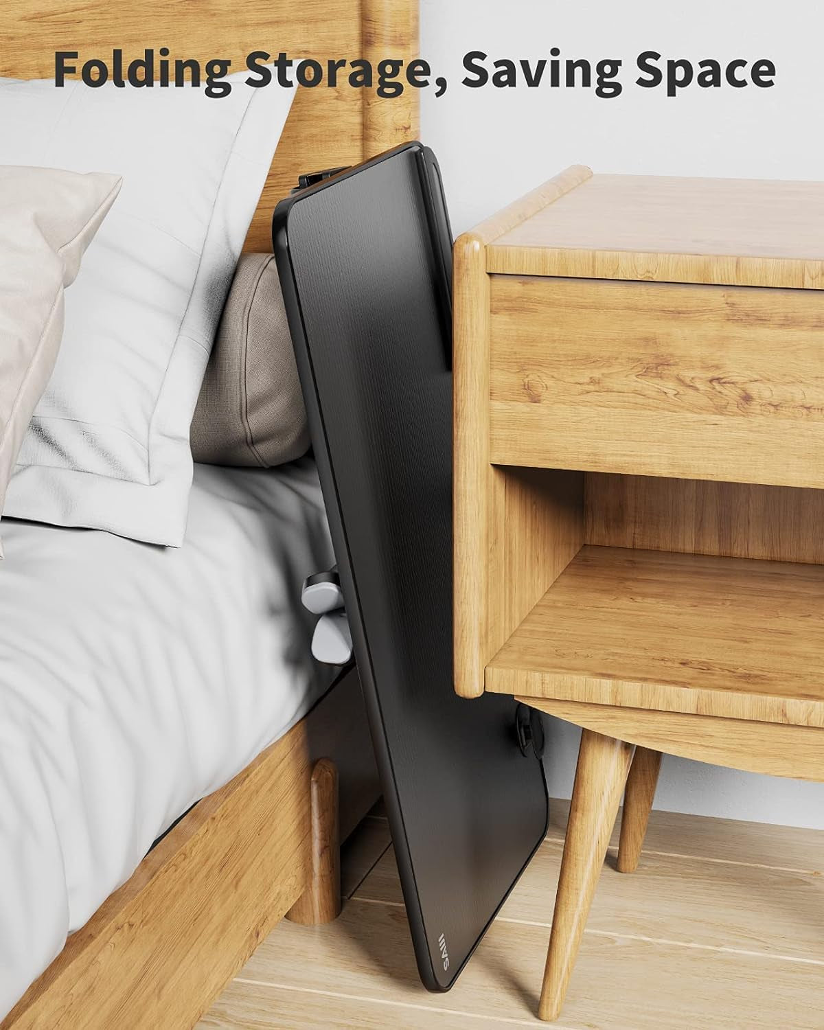 Adjustable Laptop Desk for Bed - Portable and Lightweight Lap Tray Table for Adults and Kids (Black)