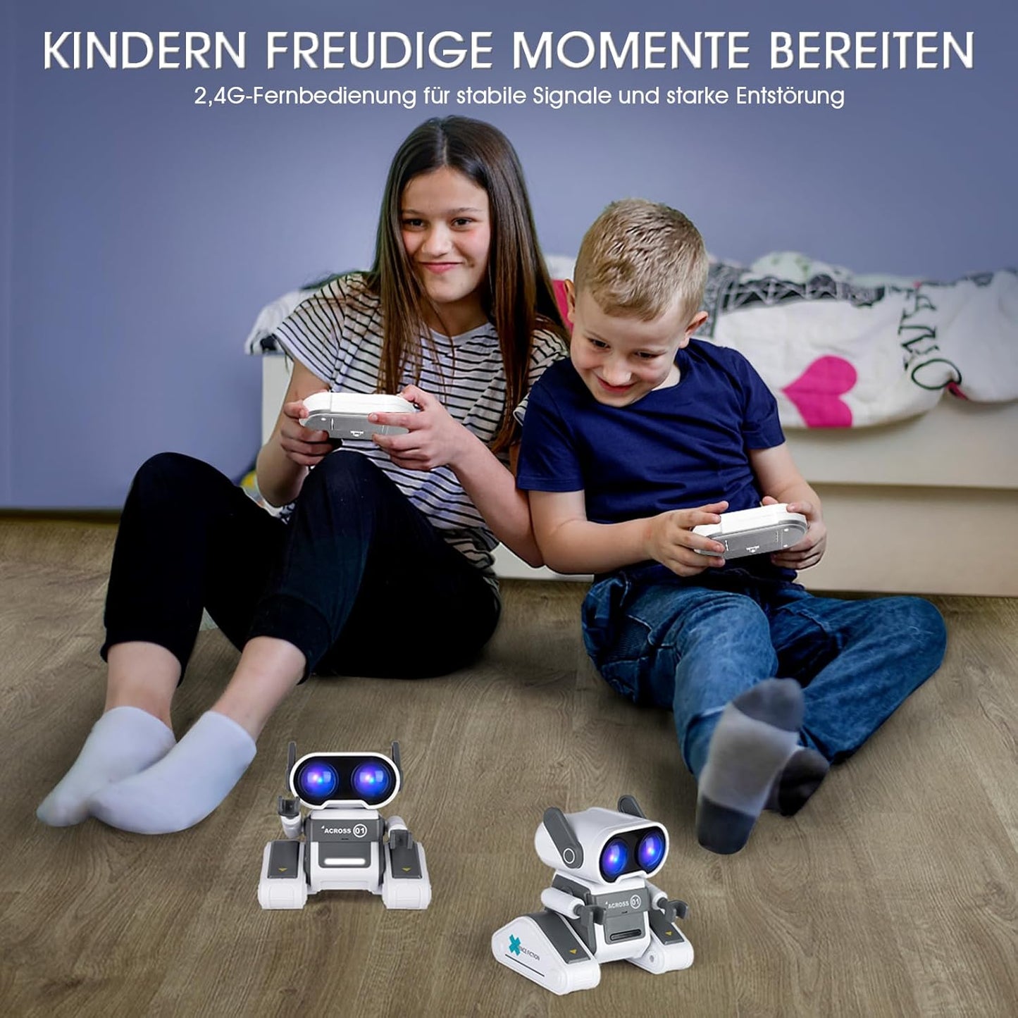 Remote Control LED Robot Toy with Flexible Head and Arms, Dance Moves and Music for Children Aged 3+