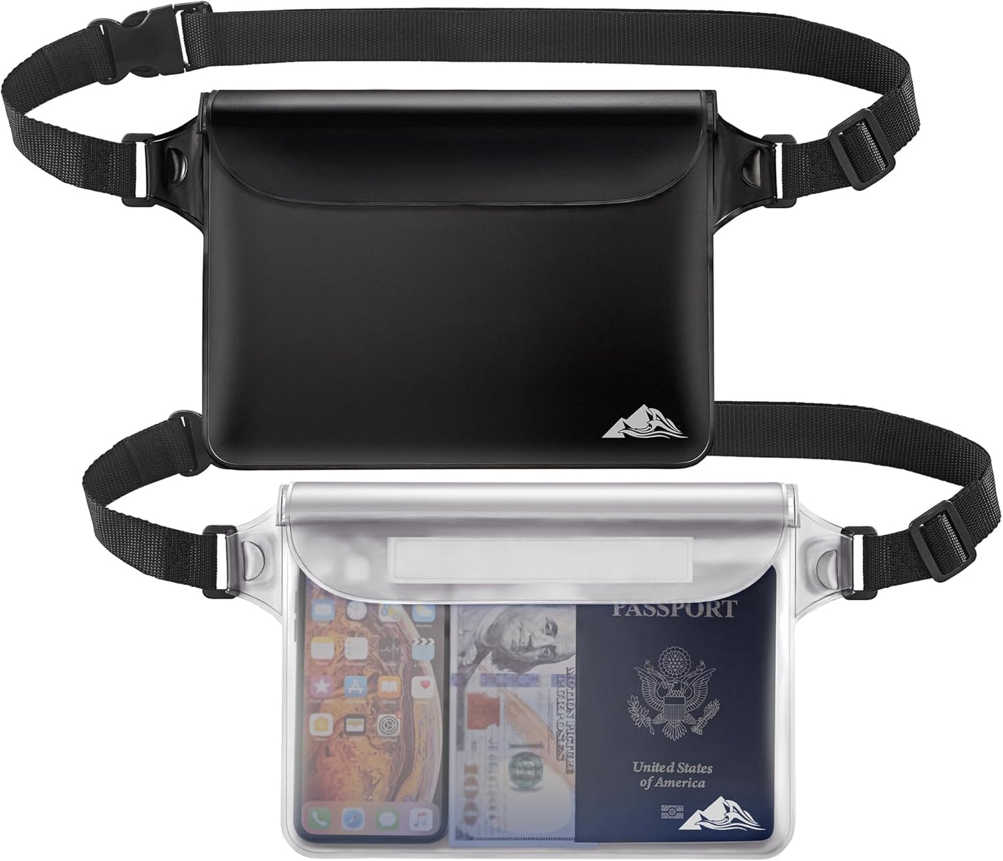 2-Pack Waterproof Pouch - Touch Sensitive Screen and Adjustable Waist Strap | Protect Your Phone and Valuables During Water Activities |