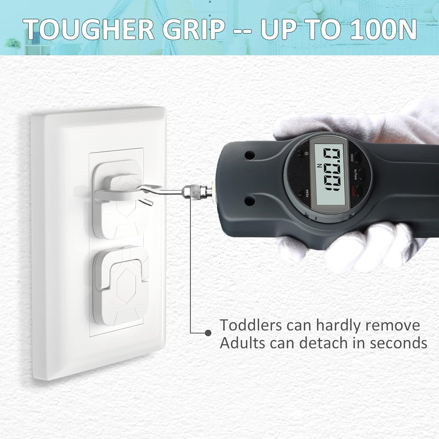 Baby Safety Outlet Covers (60 Pack) - Electric Plug Protectors, Prevent Electrical Shock Hazards