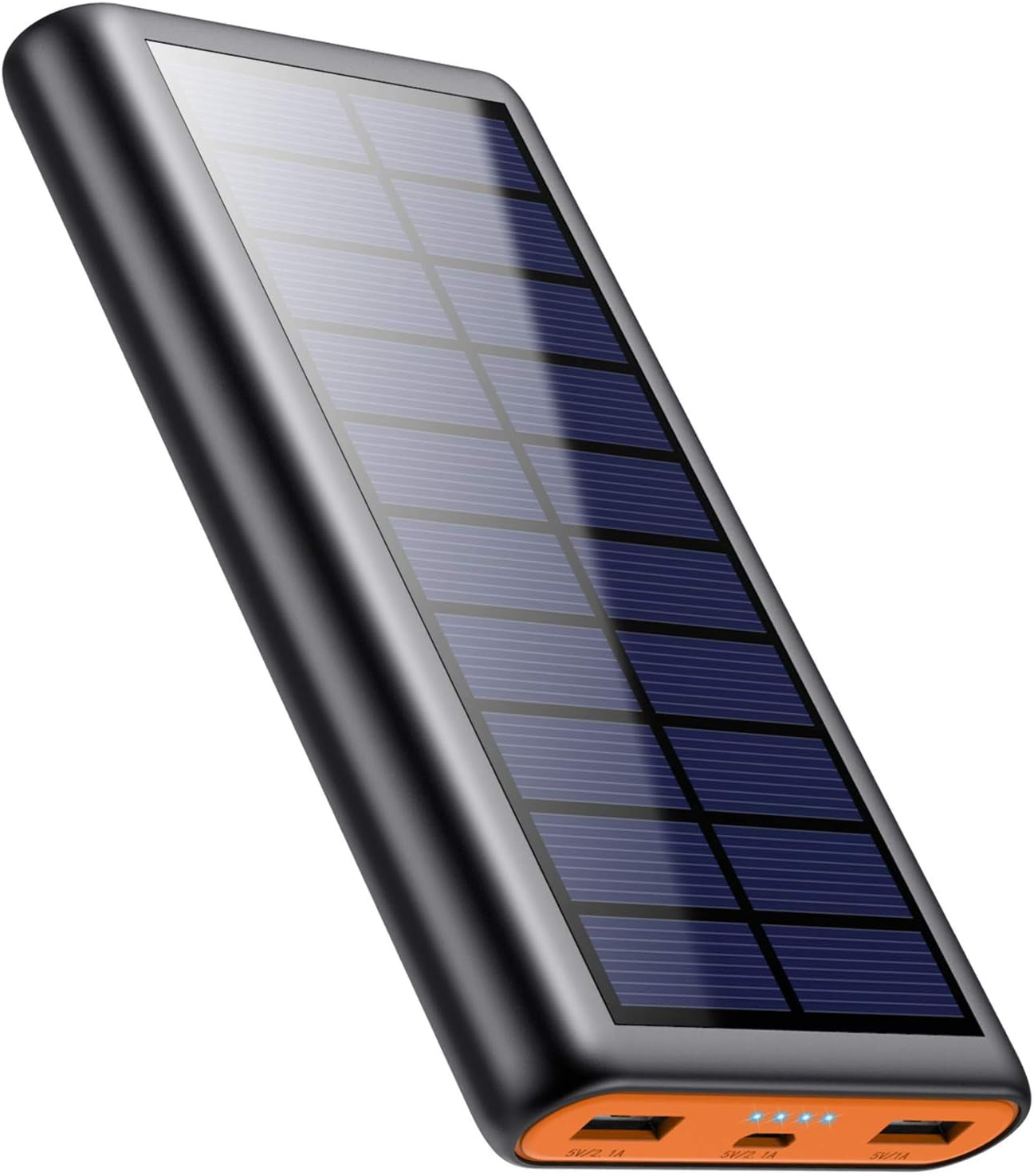 26800mAh Solar Power Bank with Dual USB Outputs and LED Indicators - Portable Solar Charger for Smartphones, Tablets, and Android Devices Ideal for Camping and Outdoor Use