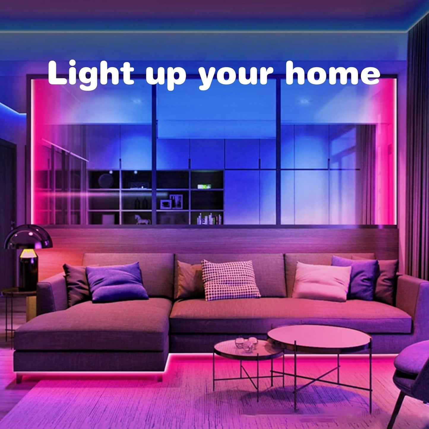 100FT Smart RGB LED Strip Lights with Music Sync, App and Remote Control - 30M Decorative Lighting for Bedroom and Party Spaces