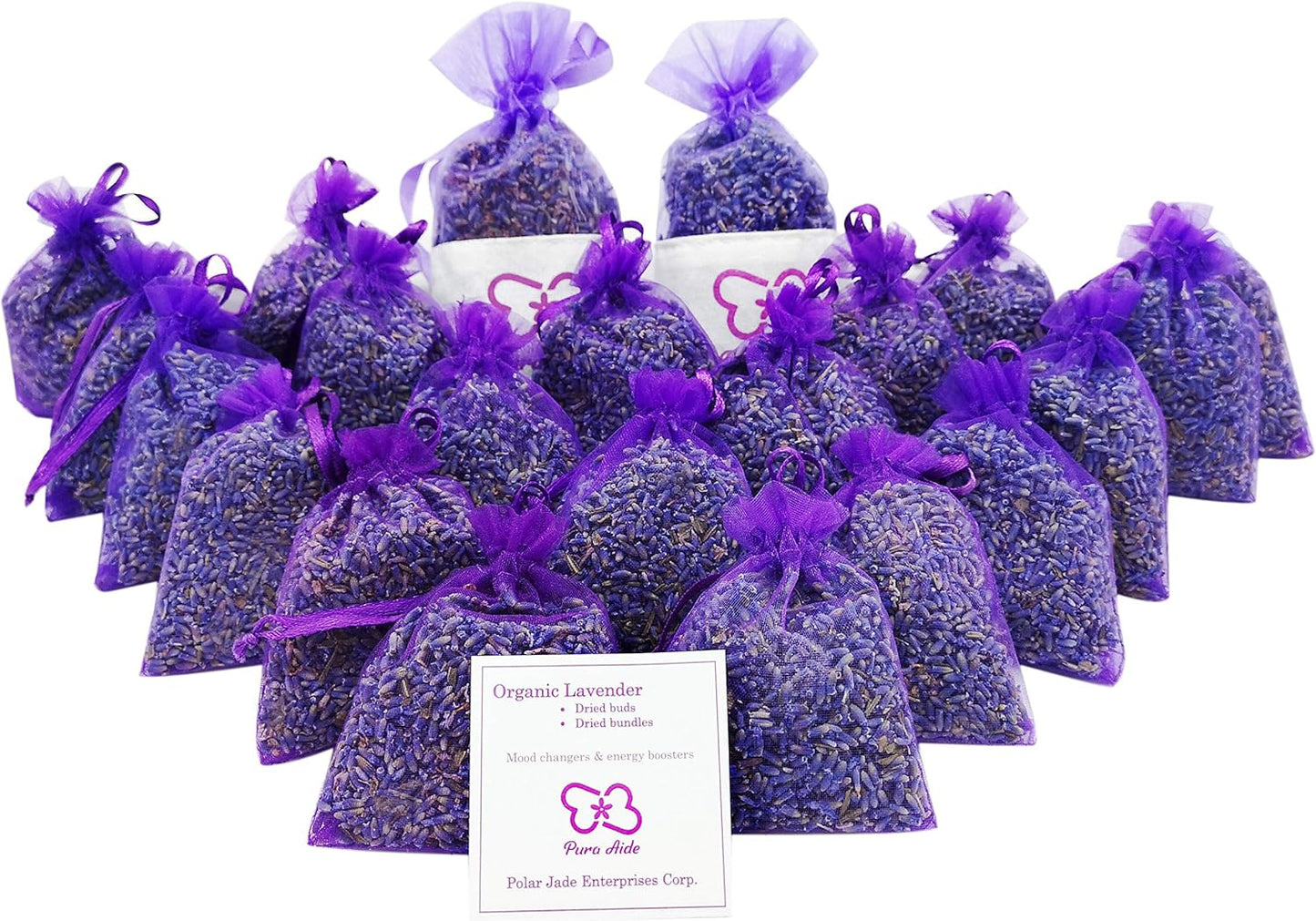 Pre-Filled Lavender Sachets - Refreshing Home Fragrance in Drawers, Closets, Dressers, Shoe Boxes (Pack of 22)