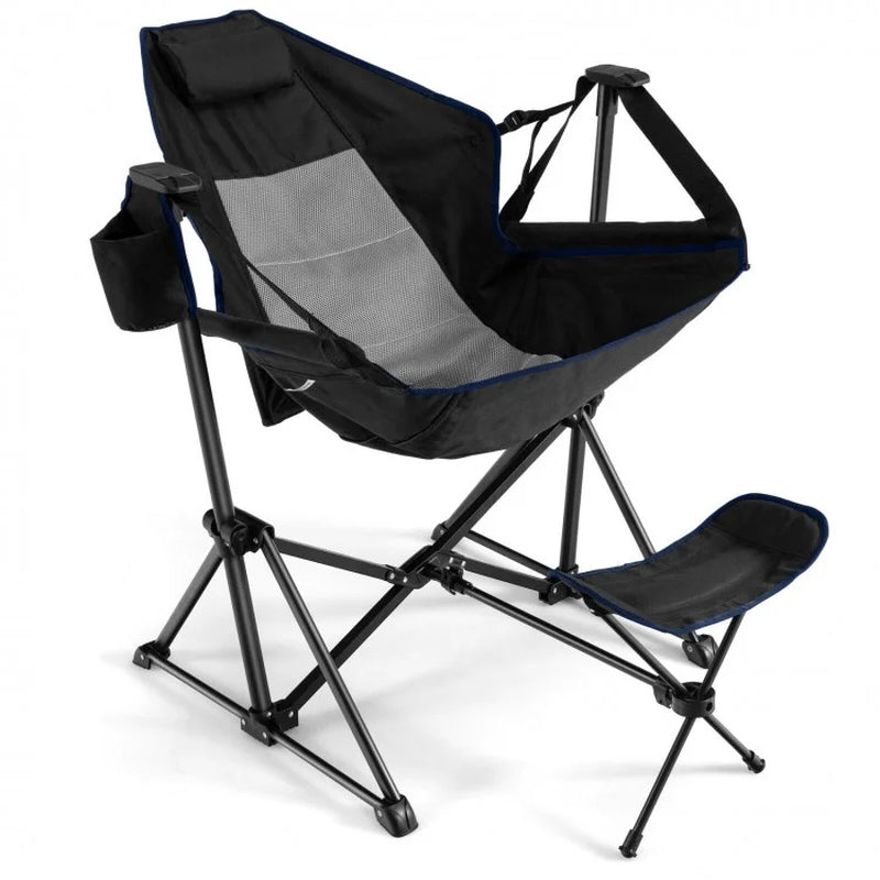 Hammock Camping Chair with Adjustable Footrest and Portable Carrying Bag