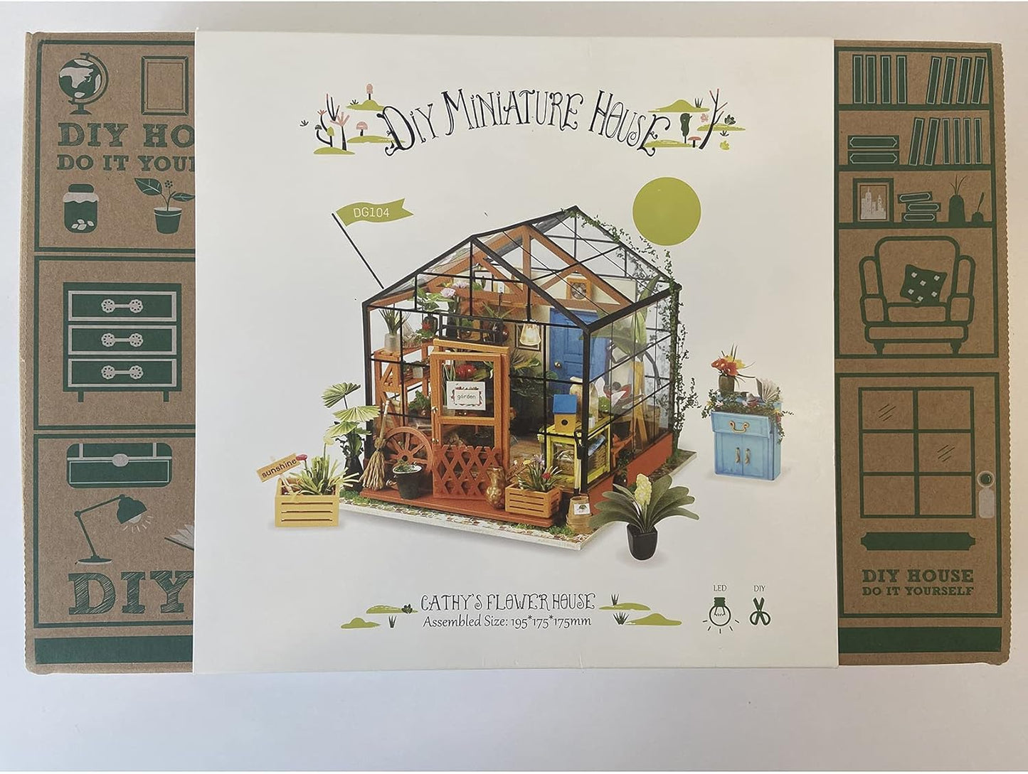 Miniature House Kit, DIY Dollhouse Kit Crafts for Adults, 1:24 Scale Model House Kit for Adults to Build, Best Gift for Her - Cathy'S Flower House
