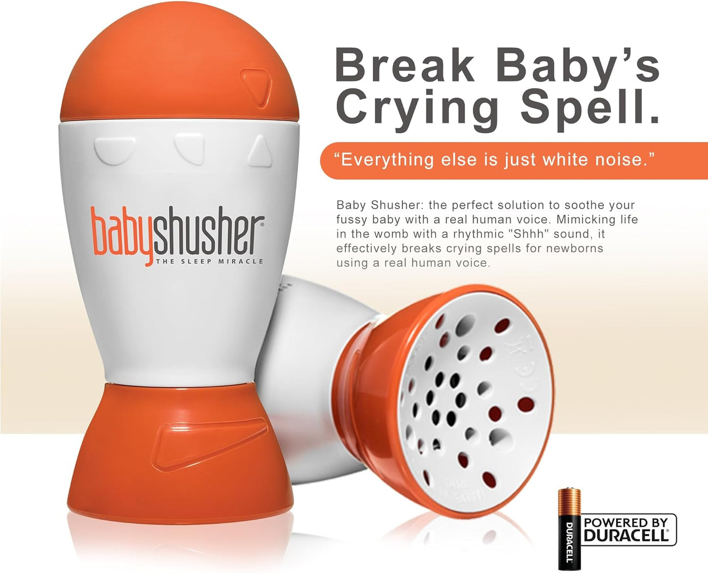 Portable Sound Machine - Sleep Soother Human Sound, Stroller Attachment