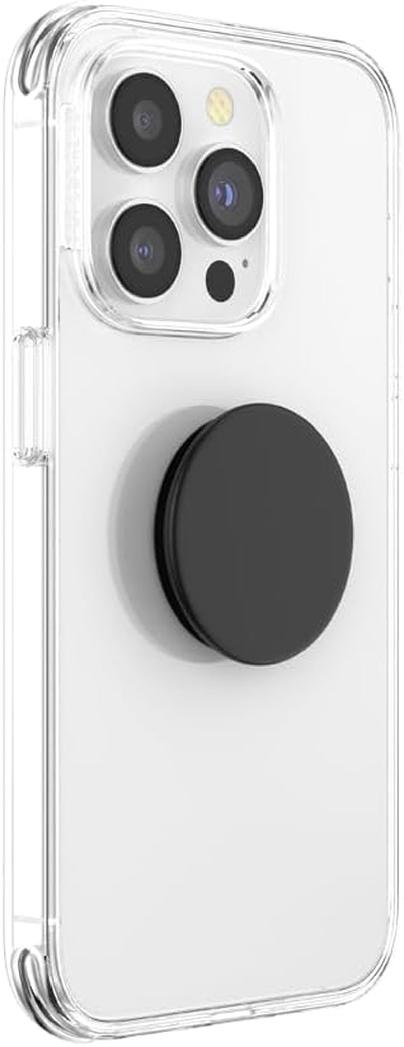 Swappable Adhesive Top Pop-Grip - Drop Protection, Swappable Top, Collapsible, Ergonomic Design, Adhesive for Phones and Tablets - Black