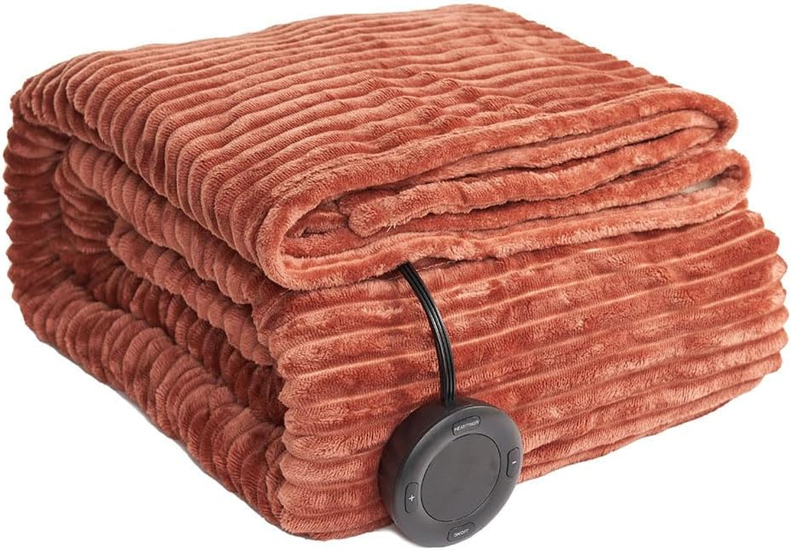 Electric Heated Blanket 50''x60'' - Soft and Comfortable Throw with 5 Heat Settings, 3-Hour Auto Shut-Off, ETL & FCC Certified, Machine Washable (Yellow)