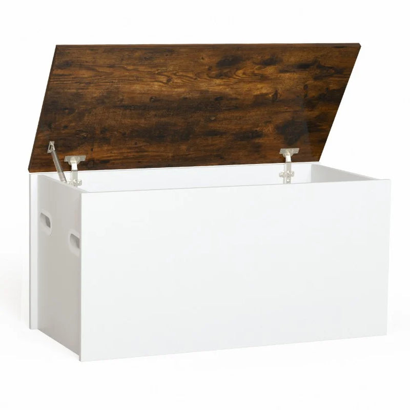 Pneumatic-Assist Flip-Top Storage Chest with Self-Locking Lid