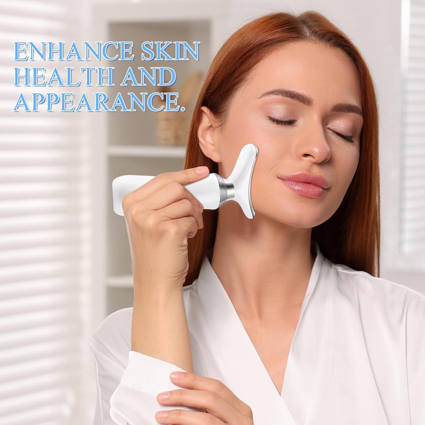 4-in-1 Red Light Therapy Device for Face and Neck with Multi-Color LED for Skin Rejuvenation and Massage
