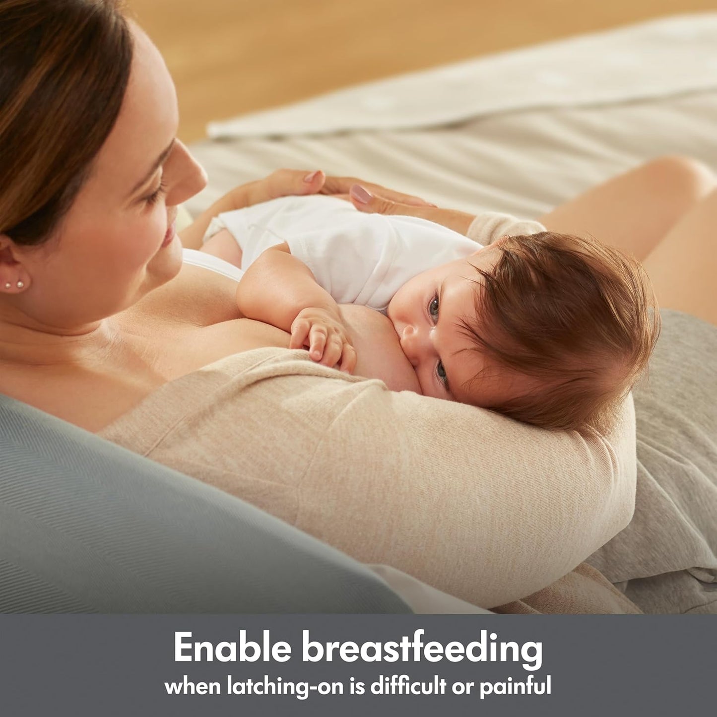 Contact Nipple Shield for Breastfeeding - 24mm, Latch Difficulties, Flat/Inverted Nipples, 2 Count - Carrying Case