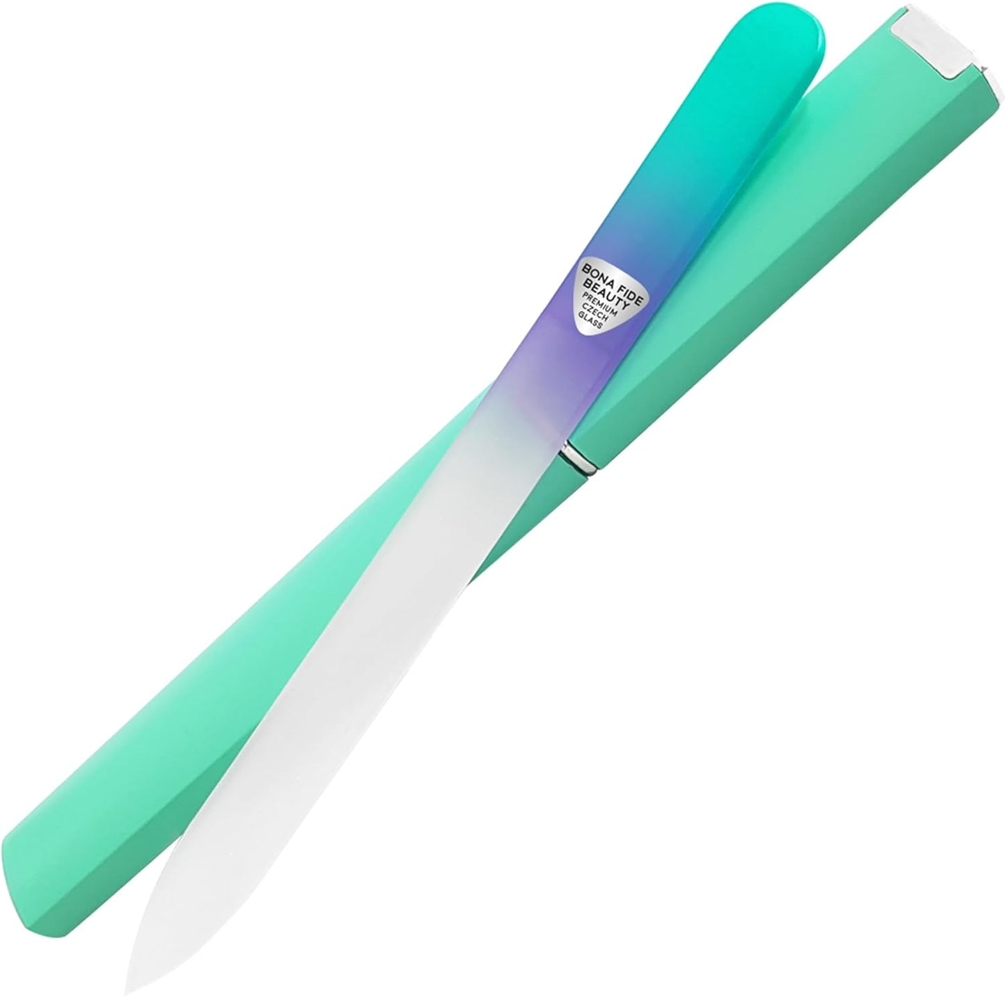 Premium Czech Glass Nail File with Case - Expert Precision Manicure Tool for Smooth Finishing