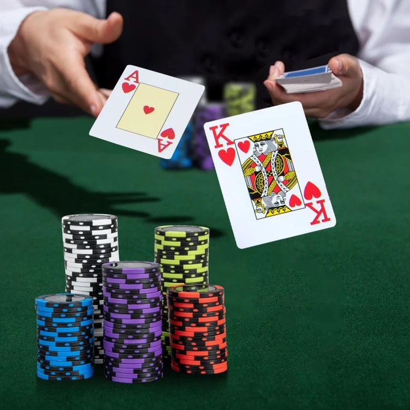 300-Piece Claytec Poker Chip Set for Texas Hold'em - 14 Gram