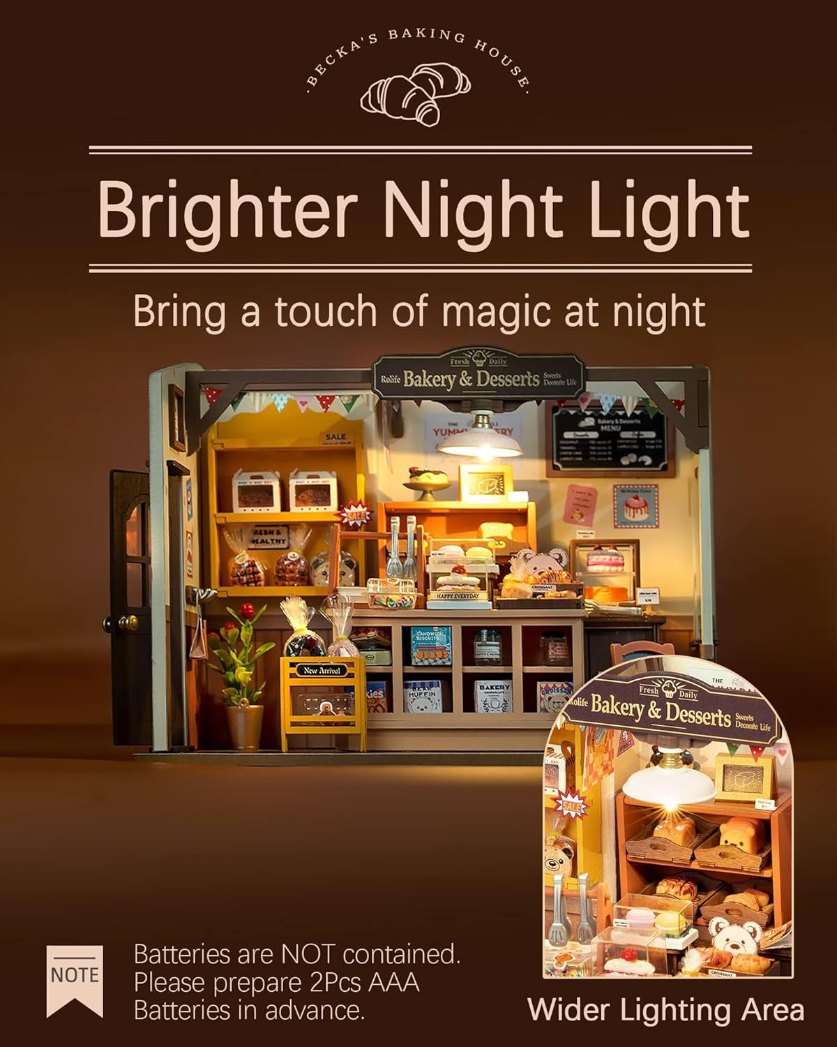 Miniature House Kit for Beginners-1:20 DIY Miniature Dollhouse Kit with LED Lights-Tiny House Crafts for Adults-Birthday Gifts Hobbies for Women and Men