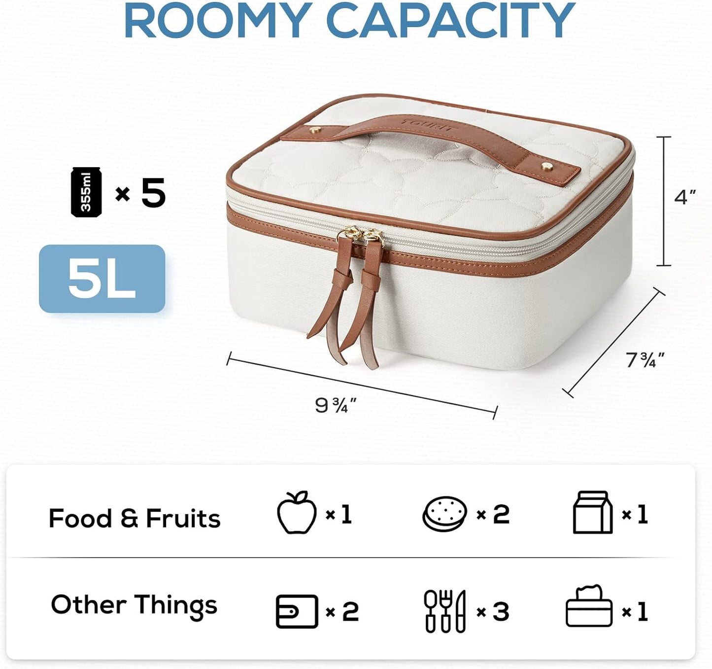 Insulated Lunch Bag for Women - Portable Cooler for Office, Work, and School