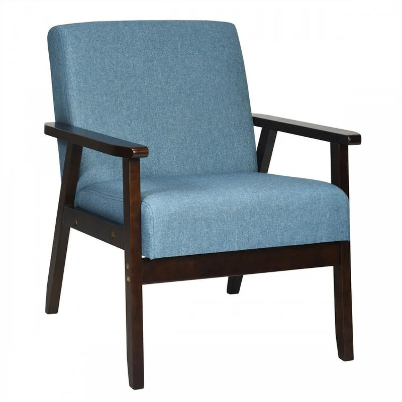Mid-Century Modern Fabric Accent Armchair for Living Room