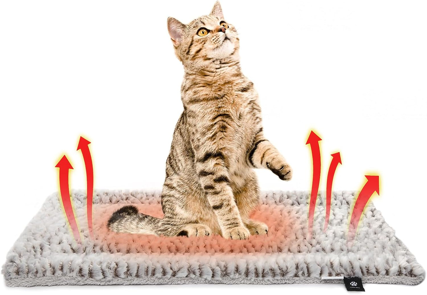 Self-Heating Cat Pad and Thermal Bed for Indoor and Outdoor Use - 27.5" x 18.5" for Large Kittens and Small Puppies