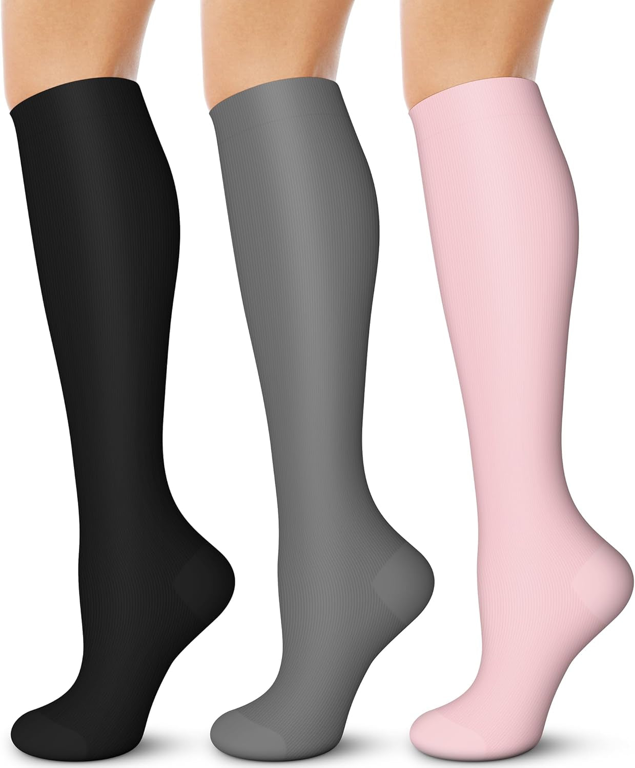Compression Socks for Men and Women - 15-20 mmHg Support for Nurses, Running, Hiking, Recovery, and Travel