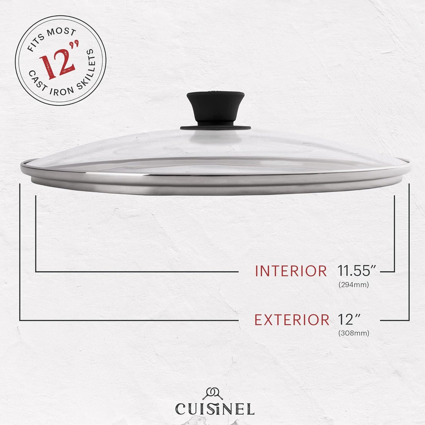 12-Inch Pre-Seasoned Cast Iron Skillet with Glass Lid and Heat-Resistant Handle Cover - Versatile Oven Safe Cookware for Indoor and Outdoor Use, Including Grill, BBQ, Camping, Stovetop, and Induction Cooking