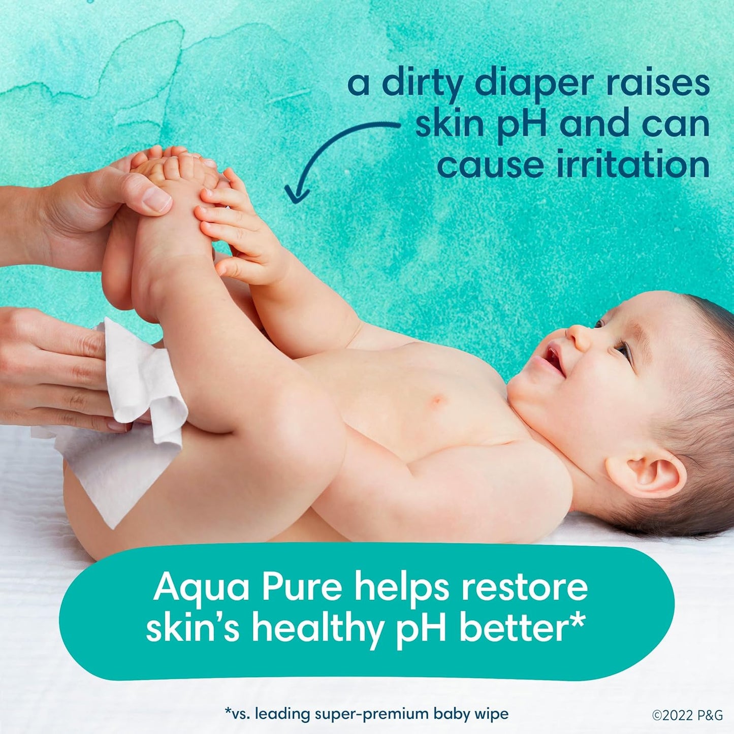 Aqua Pure Sensitive Baby Wipes 6X Pop-Top 336 Count
