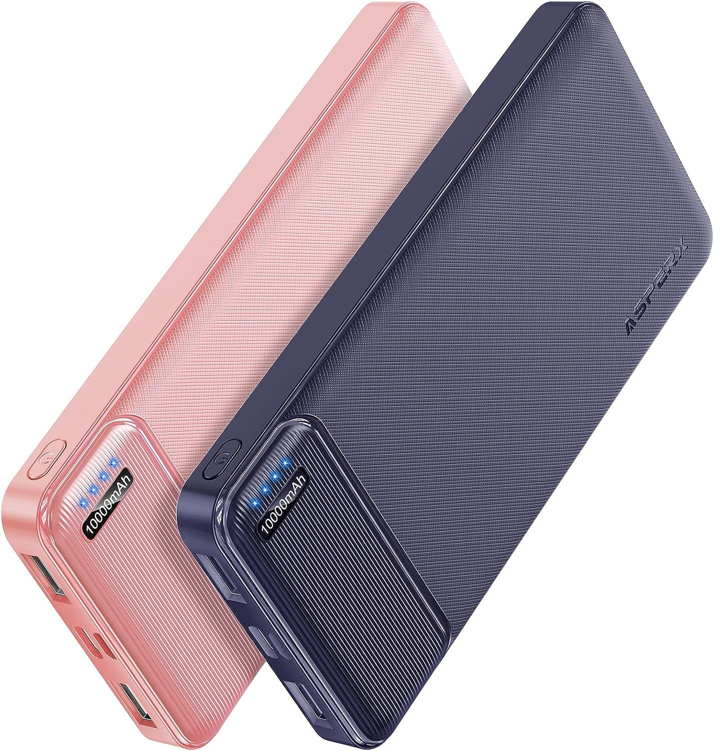 2-Pack 10,000mAh USB-C Portable Charger Power Bank with Fast Charging