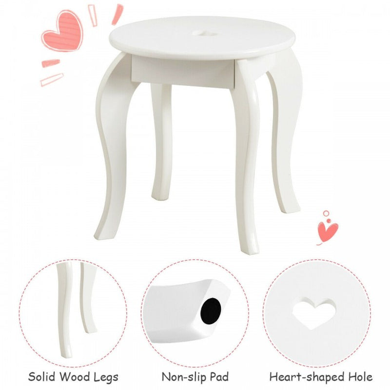Children's Princess Makeup and Dressing Table Set with Mirror