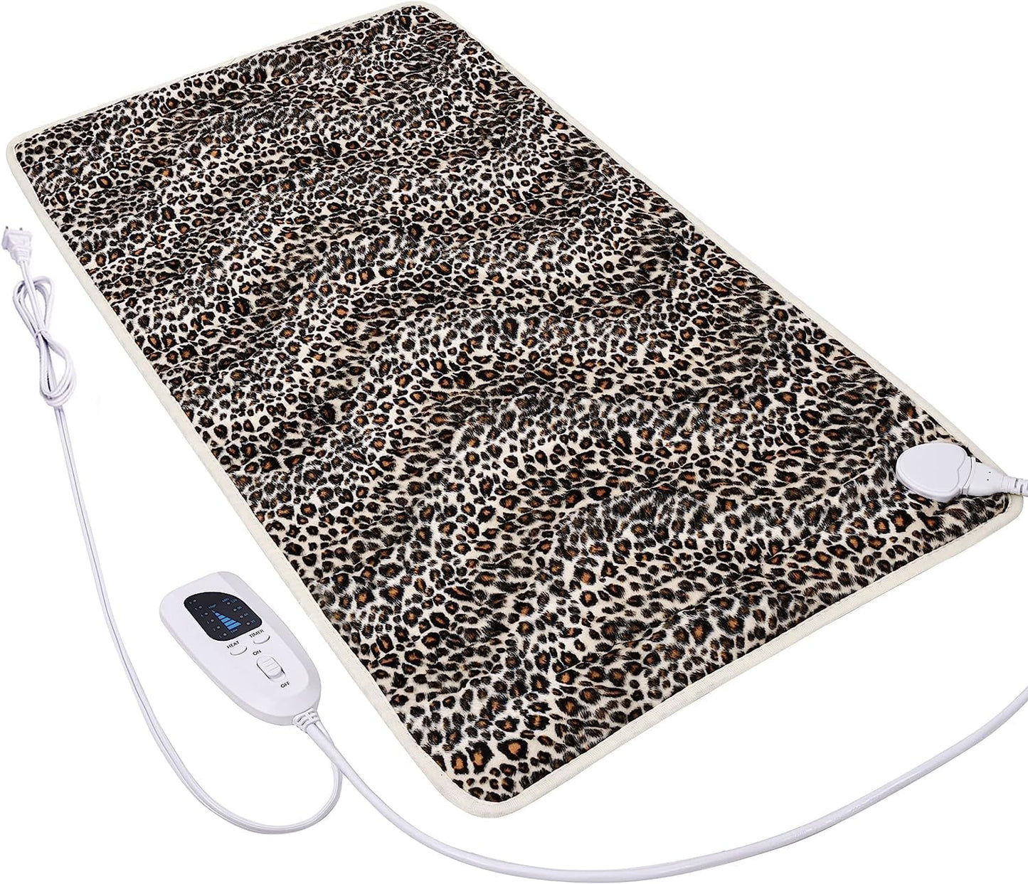 Electric Heating Pad with Moist and Dry Heat Options, Adjustable Temperature and Timer Settings
