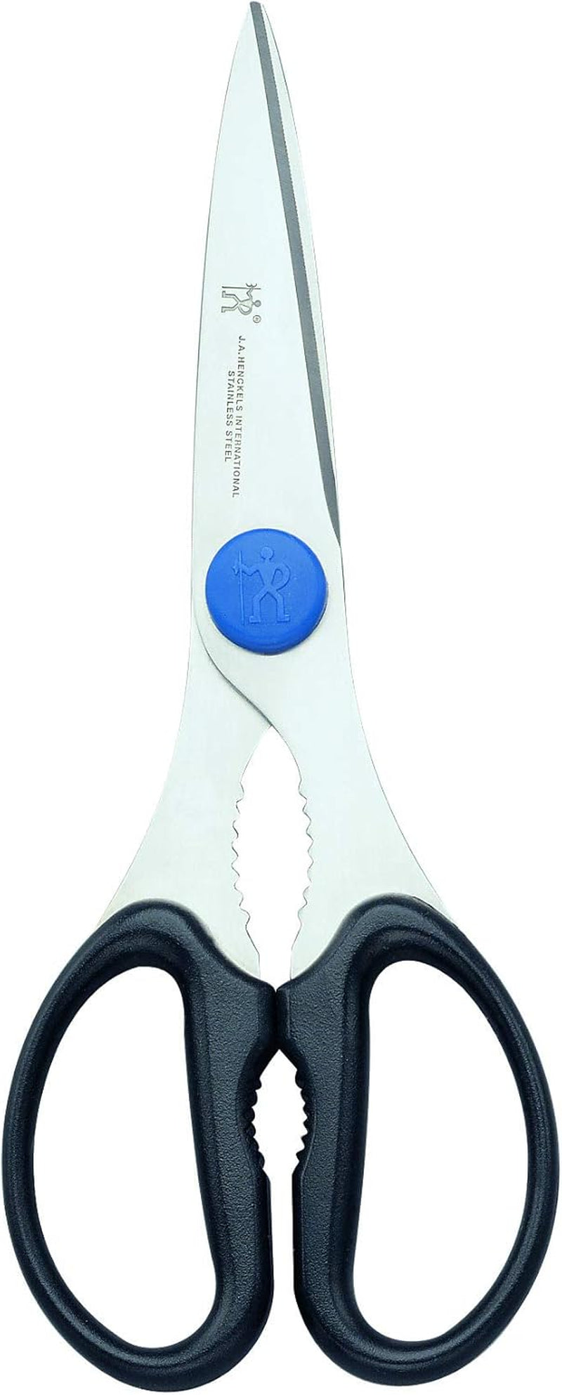 HENCKELS 7-Inch Stainless Steel All-Purpose Kitchen Shears with Detachable Design, Safety Grip, and 3mm Serrated Blades