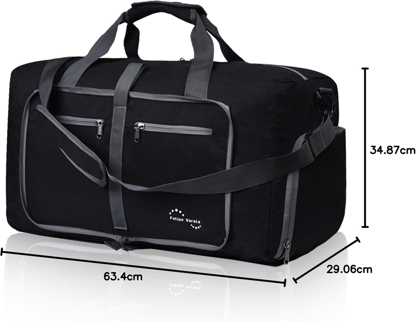 Professional Waterproof Duffle Bag with Shoe Compartment and Adjustable Strap, Foldable Travel Design for Men and Women
