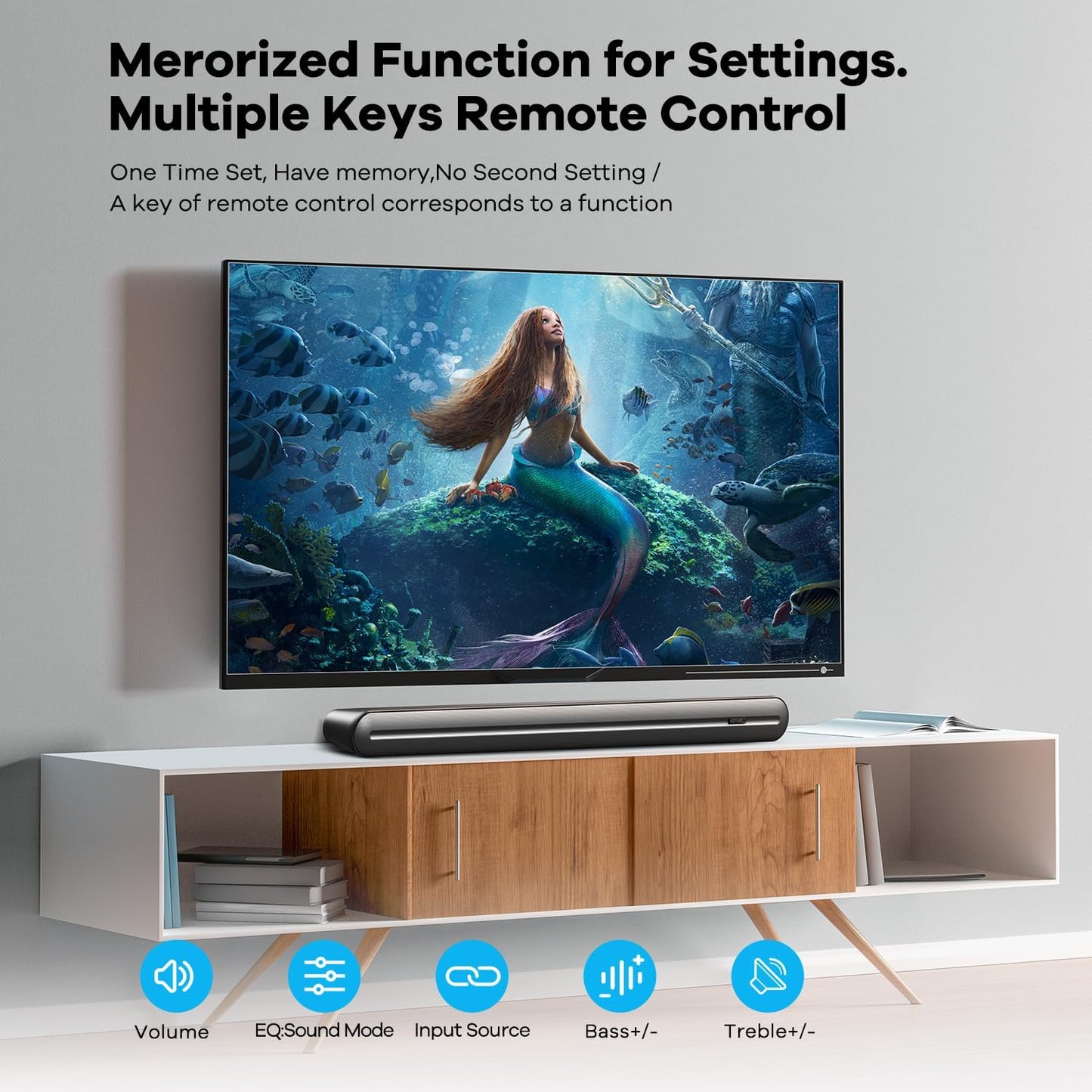 150W Bluetooth Sound Bar with Built-In Subwoofer, 36-Inch TV Speaker, Distortion-Free Clear Sound, DSP Technology, 3D Surround Sound, HDMI ARC, Optical, Coaxial, AUX Connectivity