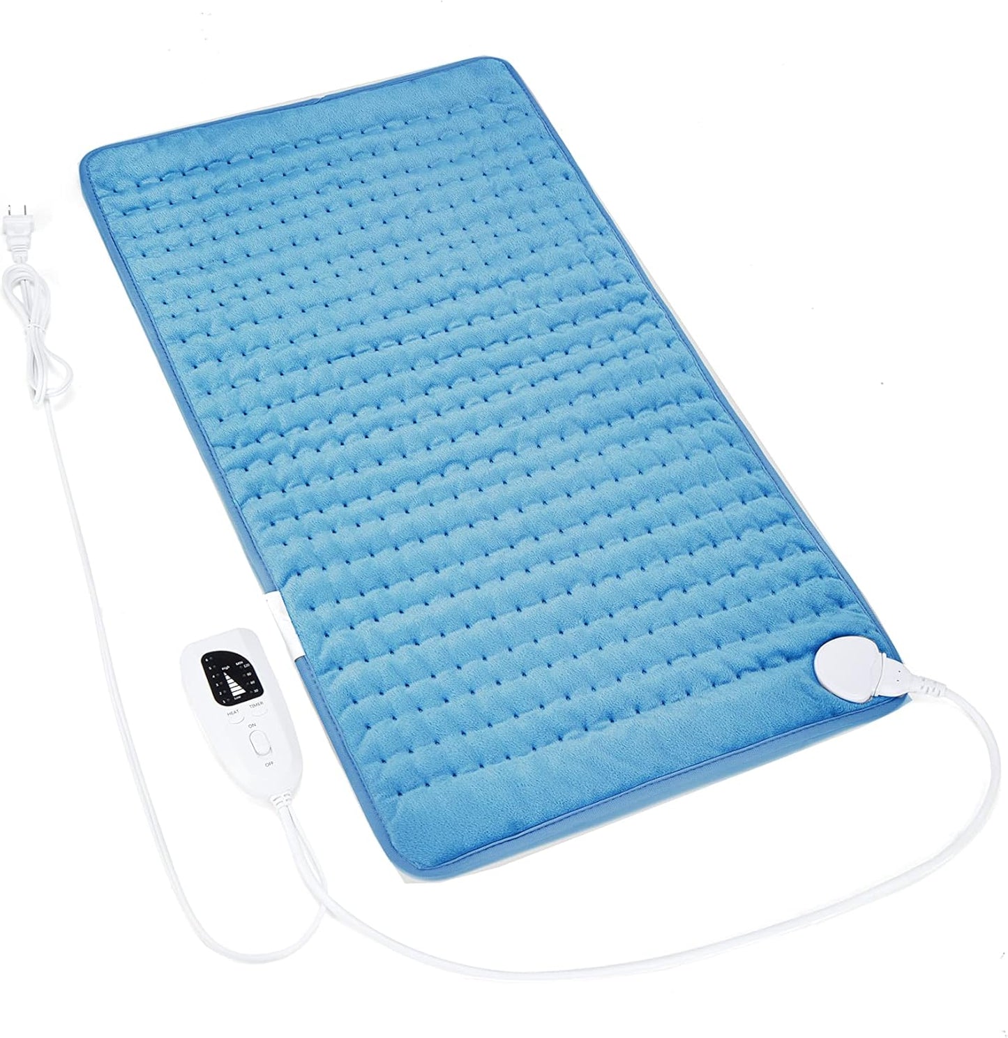 Electric Heating Pad with Moist and Dry Heat Options, Adjustable Temperature and Timer Settings