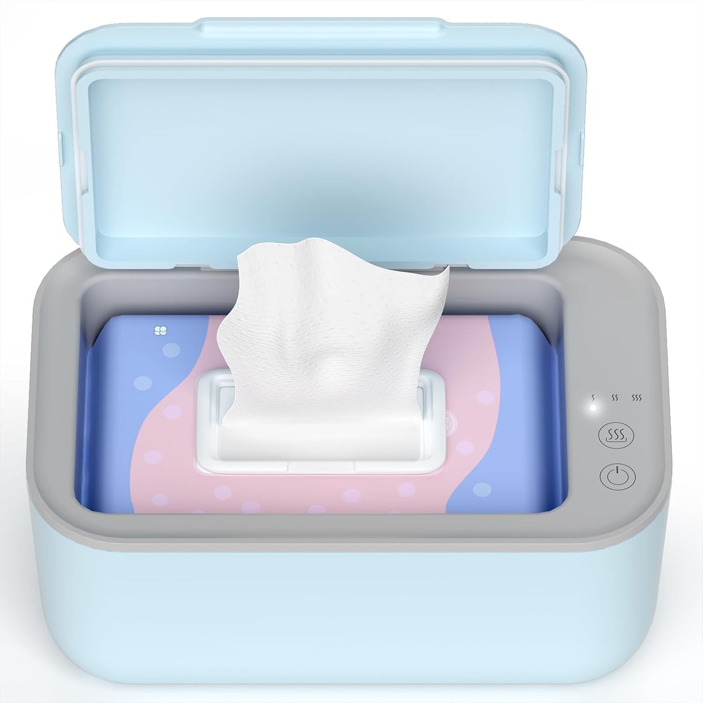 Baby Wipe Warmer - Wet Wipes Dispenser with 3-Step Temperature Control and Large Capacity Storage