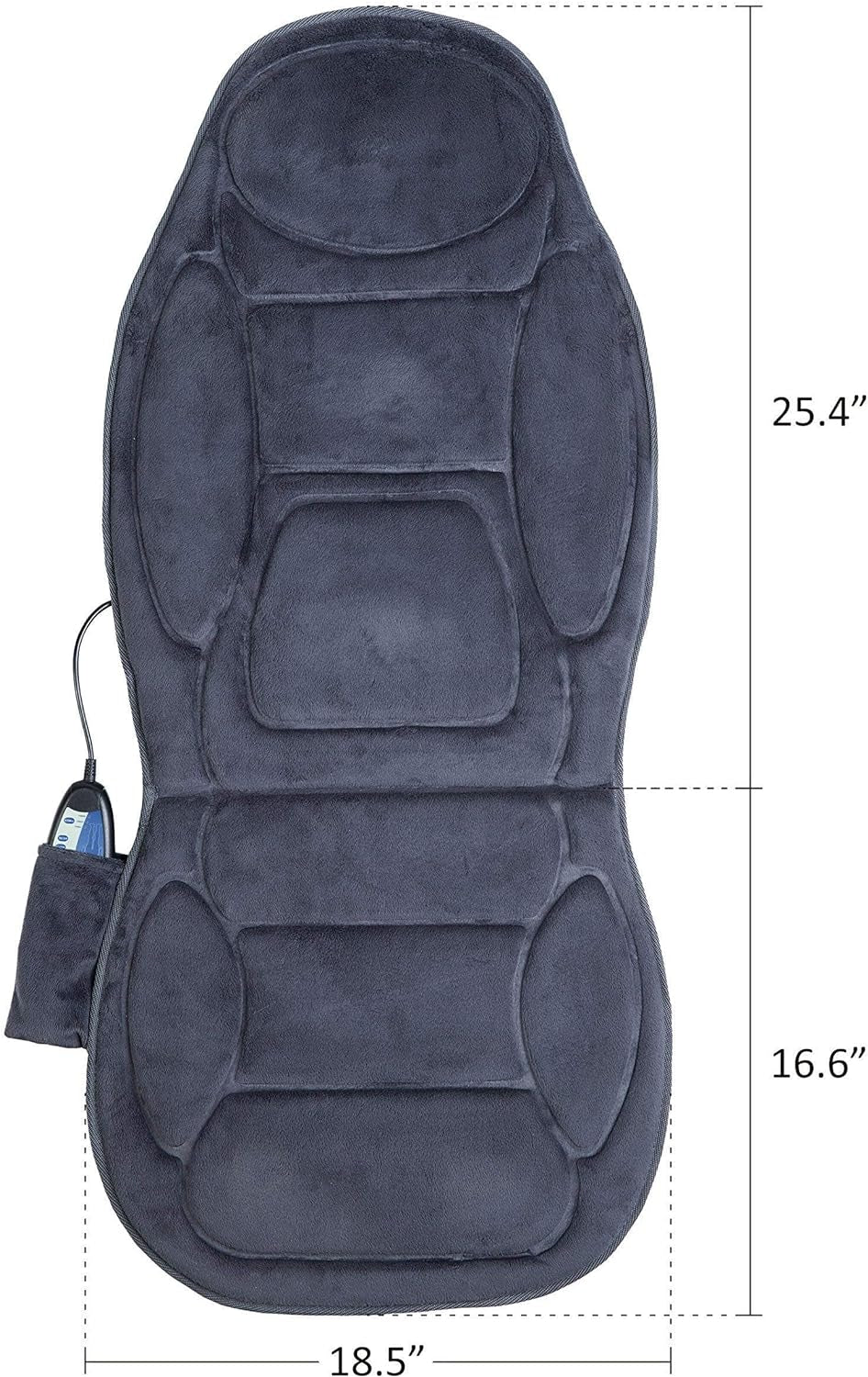 Vibrating Massage Seat Cushion with Heat - 6 Motors and 2 Heat Settings, Back Massager Pad, Ideal Gift for Parents