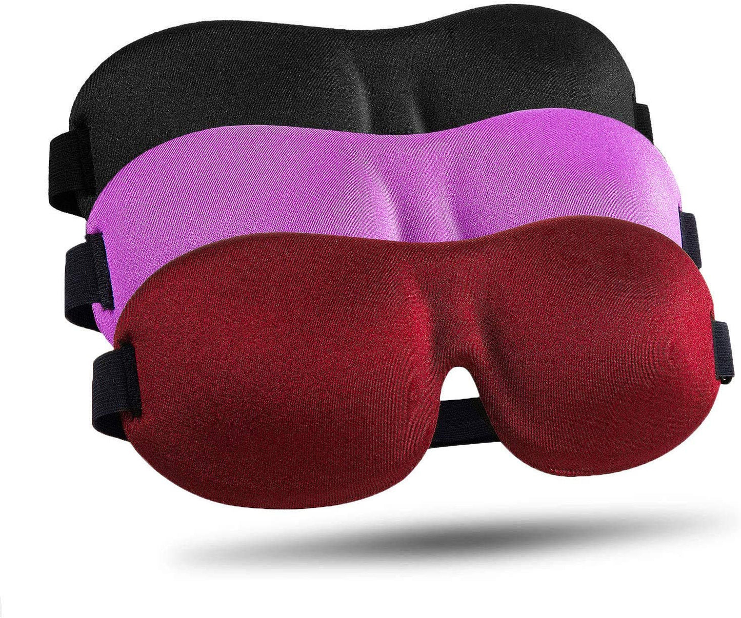 3D Blackout Sleep Masks for Side Sleepers, Pack of 3 - Ideal for Men and Women