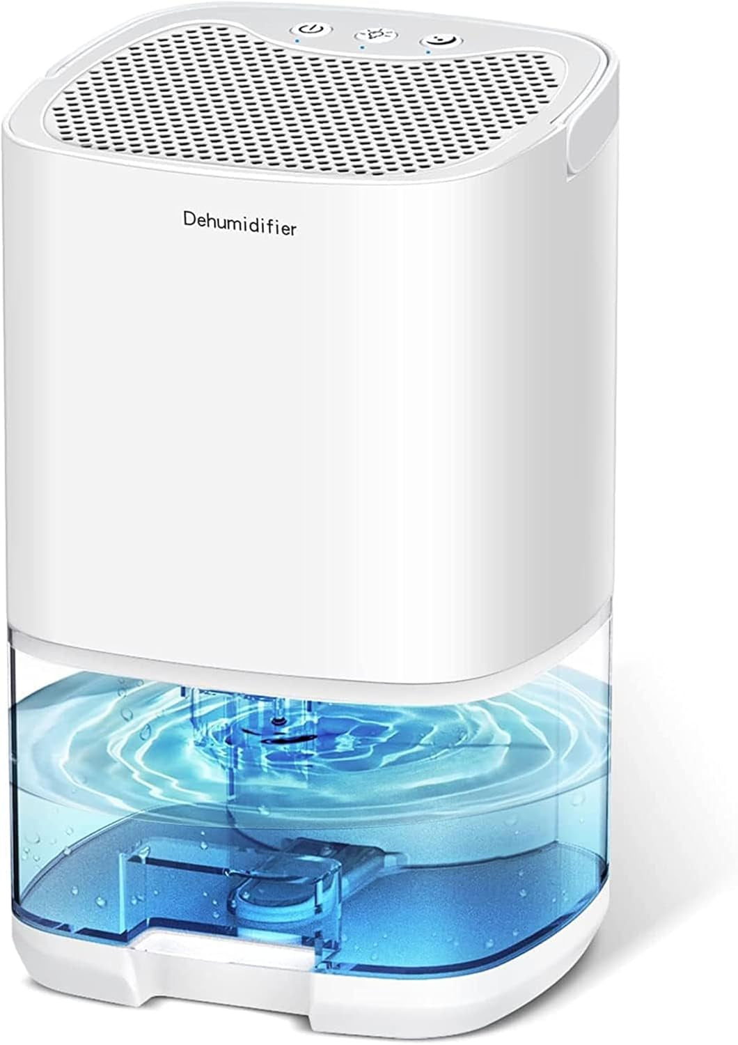 35Oz Dehumidifier for Bedrooms and Small Spaces, 2500 Cubic Feet (350 Sq Ft) Capacity, Ultra Quiet Operation with Auto Shut-Off, White
