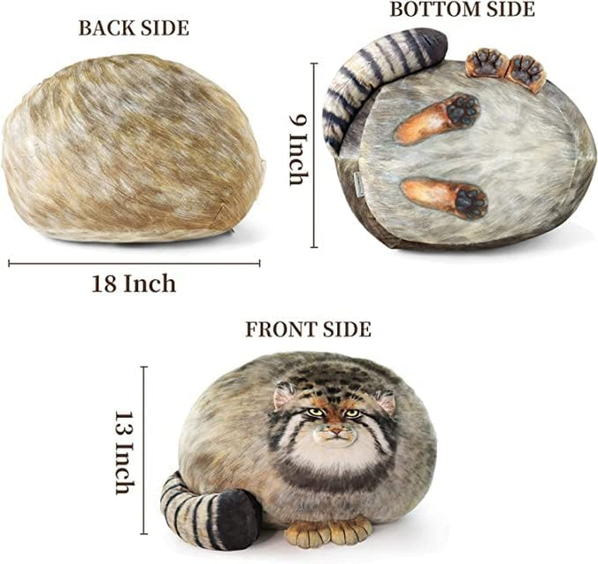 Cat Plush Body Pillow, Cute Steppe Cat Stuffed Animals Soft Plushies, Kitten Plush Throw Pillow Doll Big Plush Toys