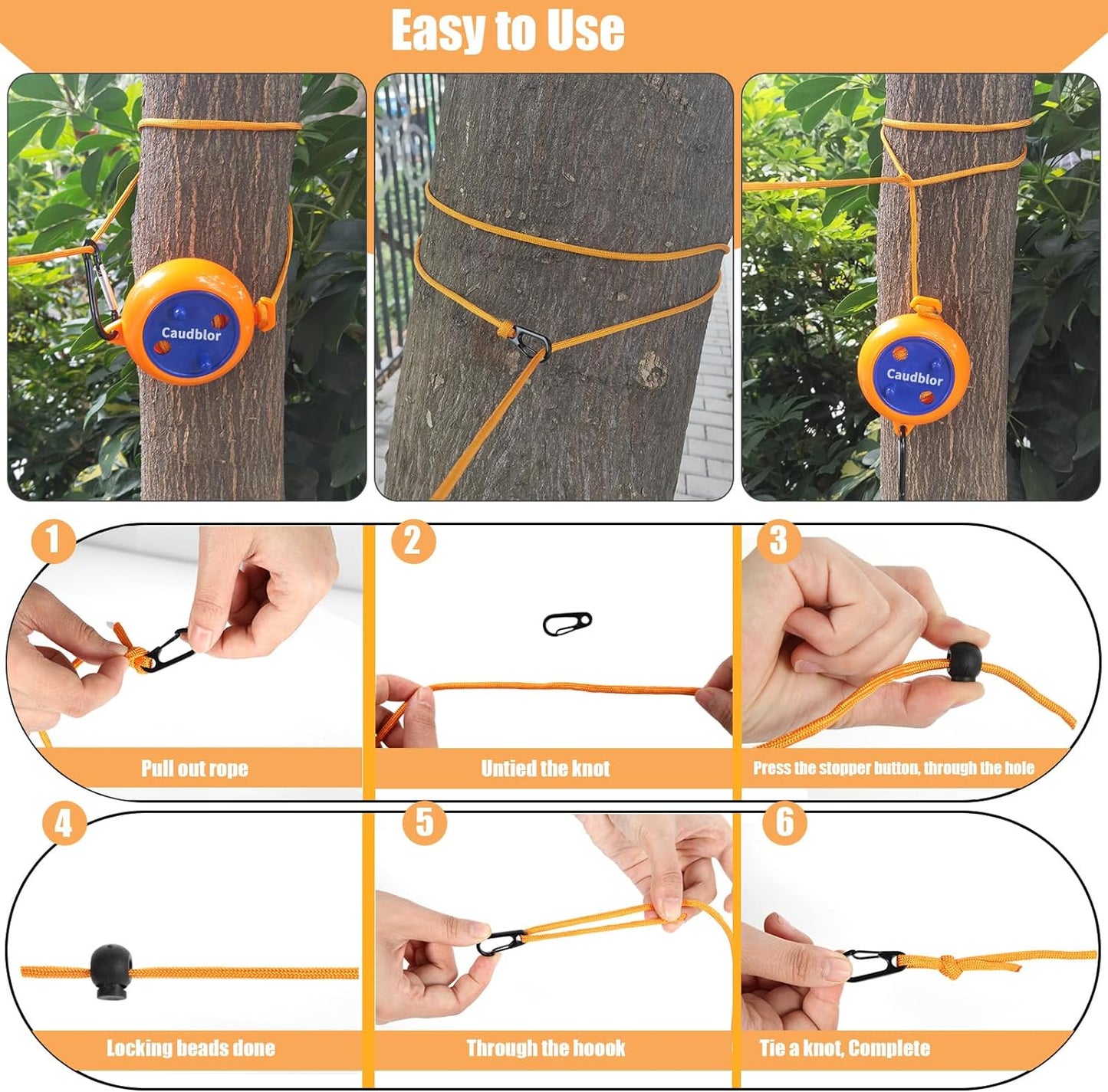Portable Retractable Camping Clothesline with 12 Stoppers and Windproof Clothespins for Travel and Outdoor Use