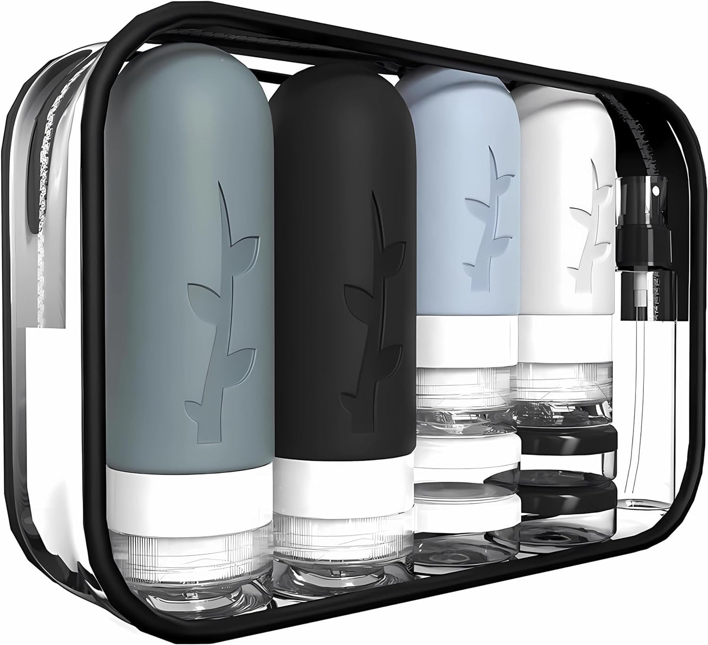 18-Pack TSA Approved Travel Bottles Set for Toiletries - Leakproof and Refillable Silicone Containers for Travel Essentials