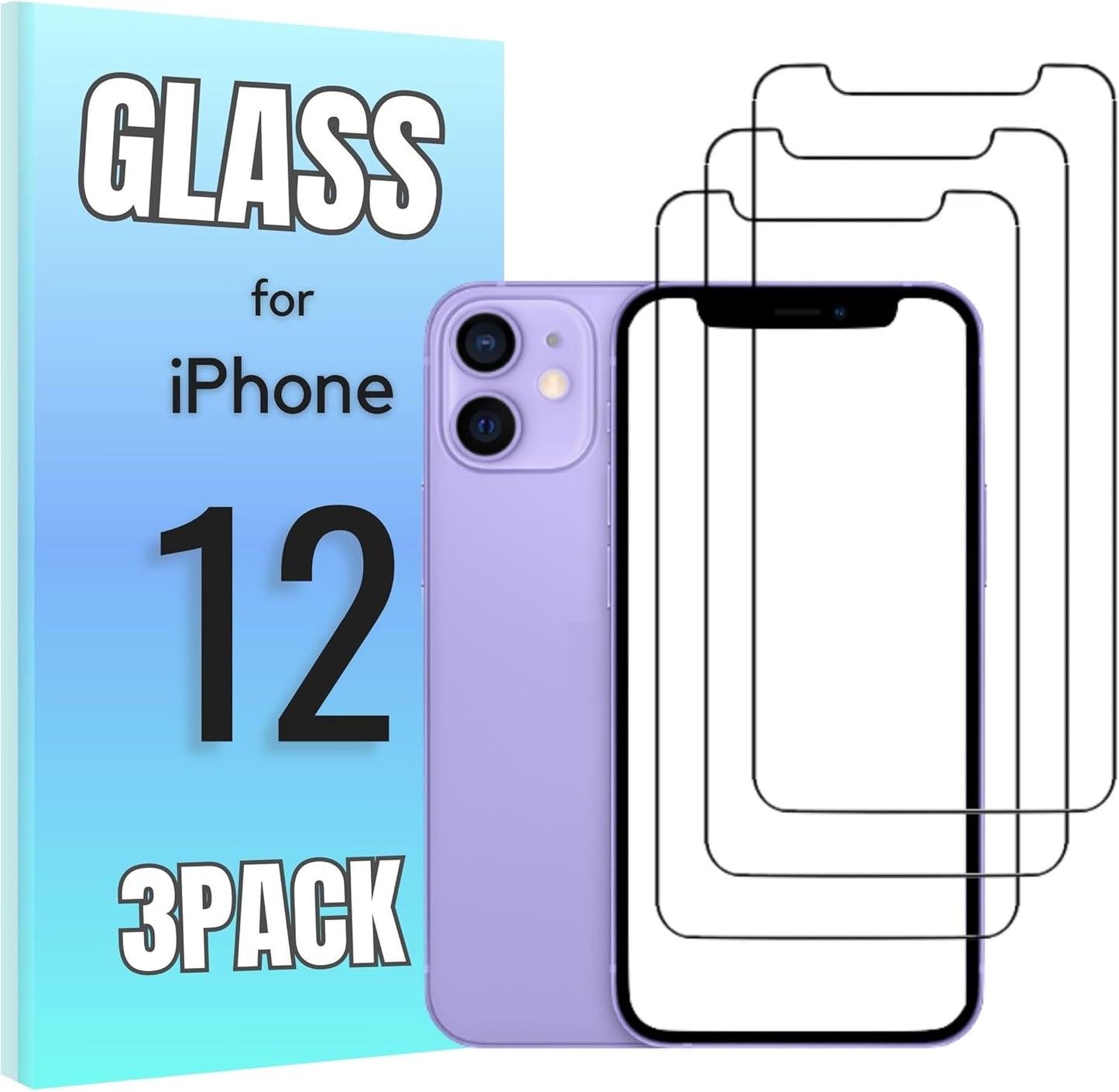3-Pack Tempered Glass Screen Protector for iPhone 15 Pro - High Transparency, 9H Hardness, Ultra Tactile Protection for 6.1" Display
