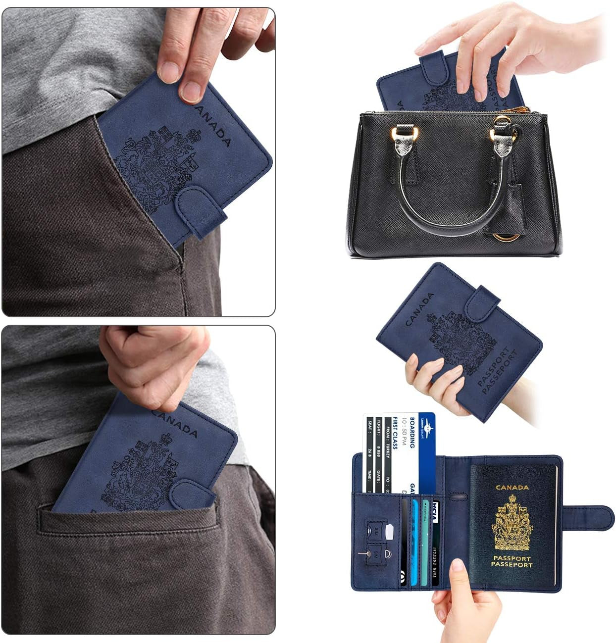 RFID-Blocking Passport Holder and Travel Wallet Case