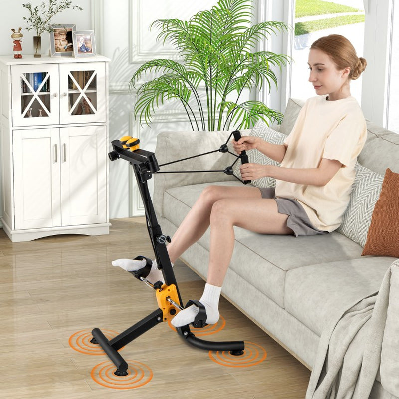 Folding Pedal Exercise Bike with Customizable Resistance Levels