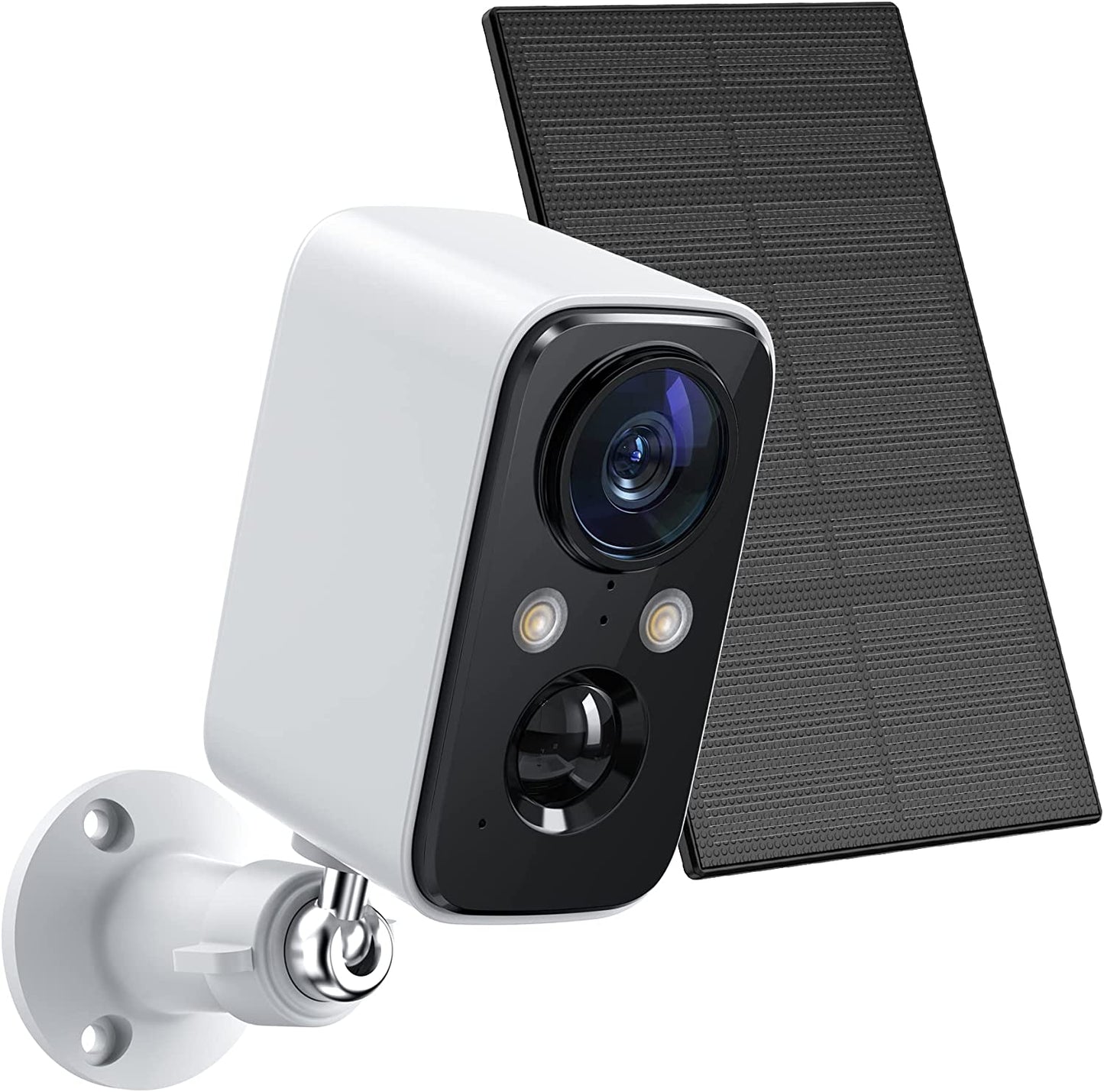Wireless Outdoor Solar Security Camera - Home Surveillance System - Color Night Vision, PIR Human Detection, Two-Way Audio, IP66 Waterproof, and 2.4G WiFi Connectivity
