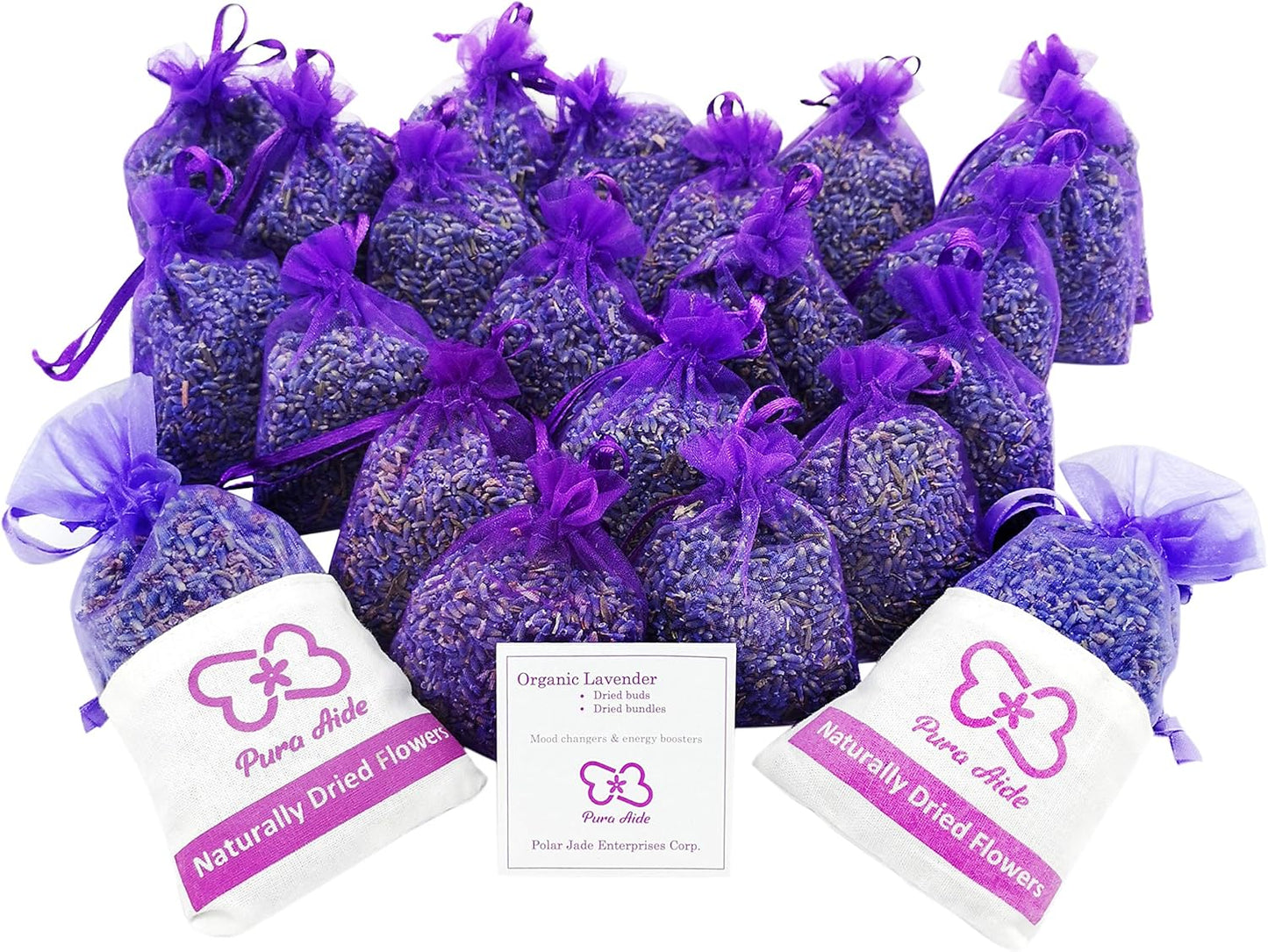 Pre-Filled Lavender Sachets - Refreshing Home Fragrance in Drawers, Closets, Dressers, Shoe Boxes (Pack of 22)