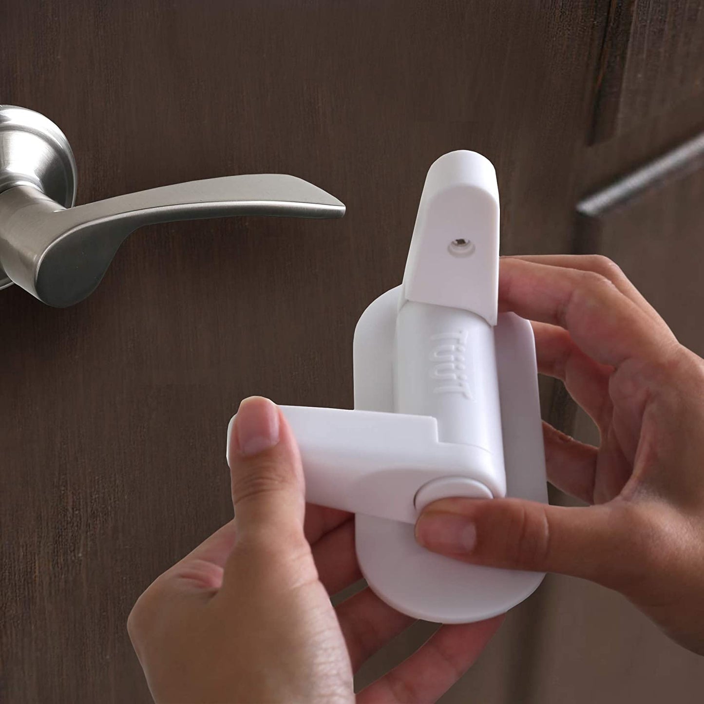 Child Safety Door Lever Lock (2 Pack) with 3M Adhesive for Secure Door and Handle Protection