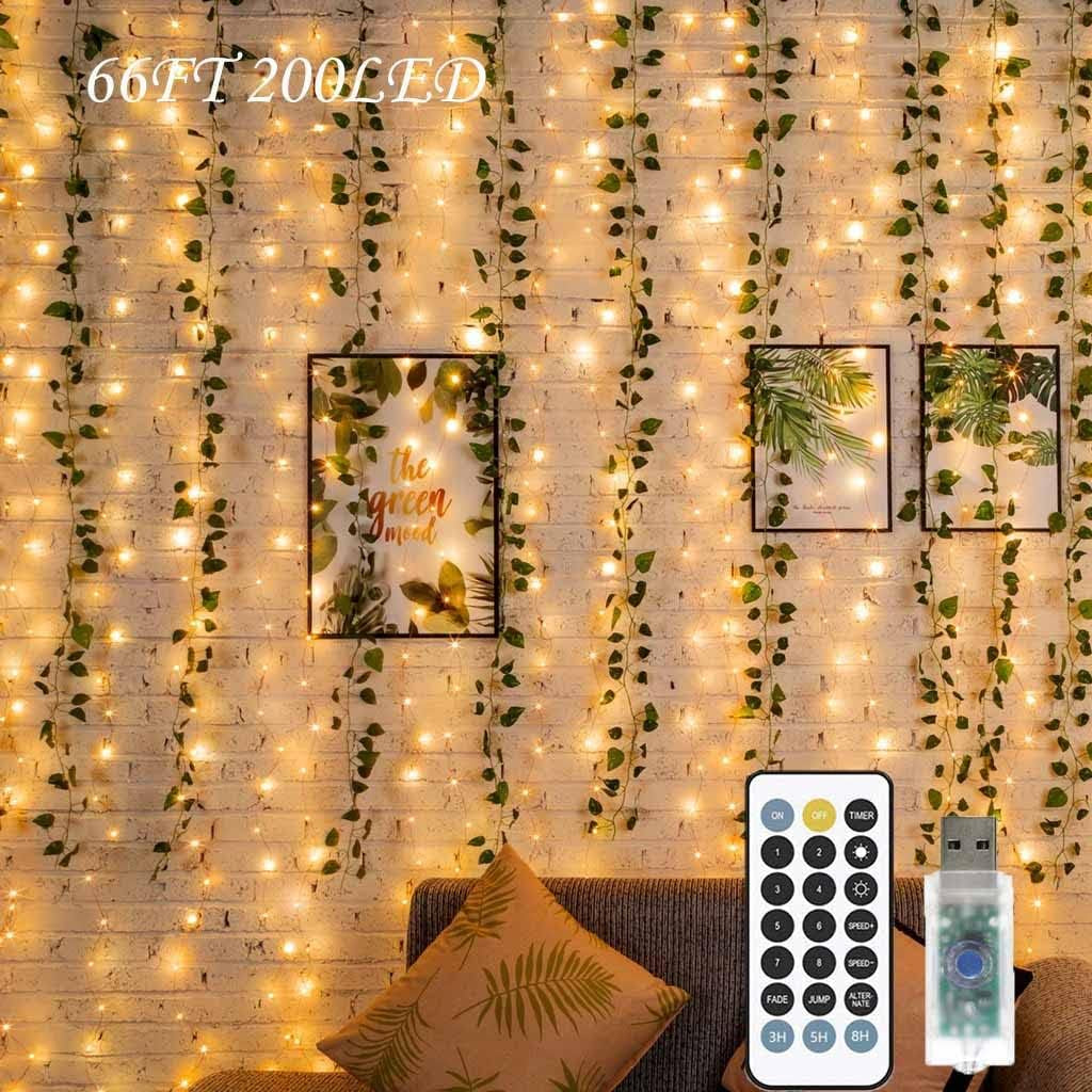 33Ft 100LED Warm White Indoor USB-Powered Fairy Lights for Bedroom Decor, Ideal for Weddings and Holiday Celebrations