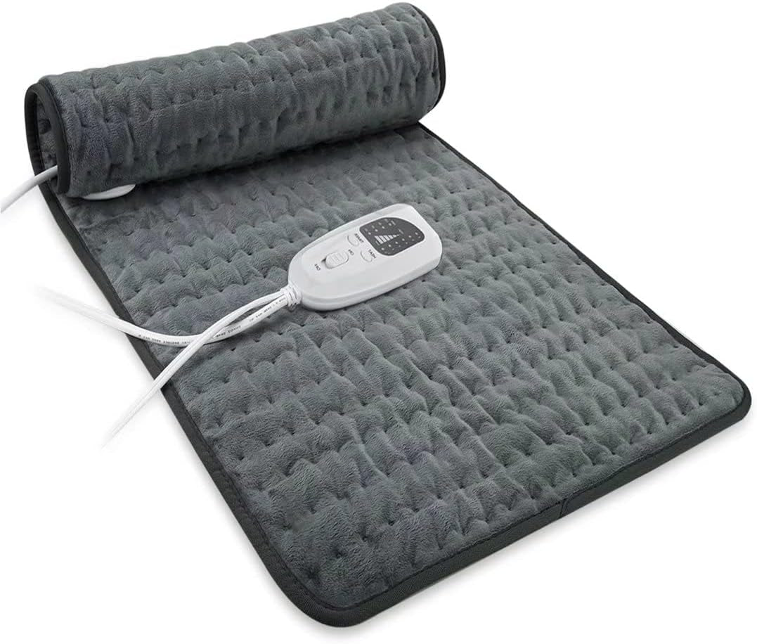 Electric Heating Pad with Moist and Dry Heat Options, Adjustable Temperature and Timer Settings