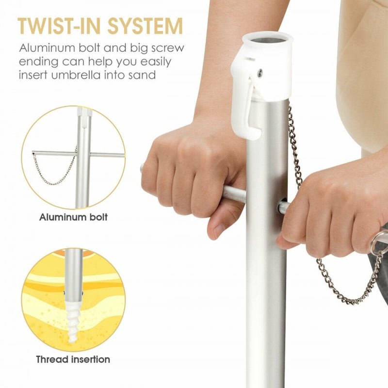 6.5-Foot Beach Umbrella with Carry Bag (Weight Base Not Included)