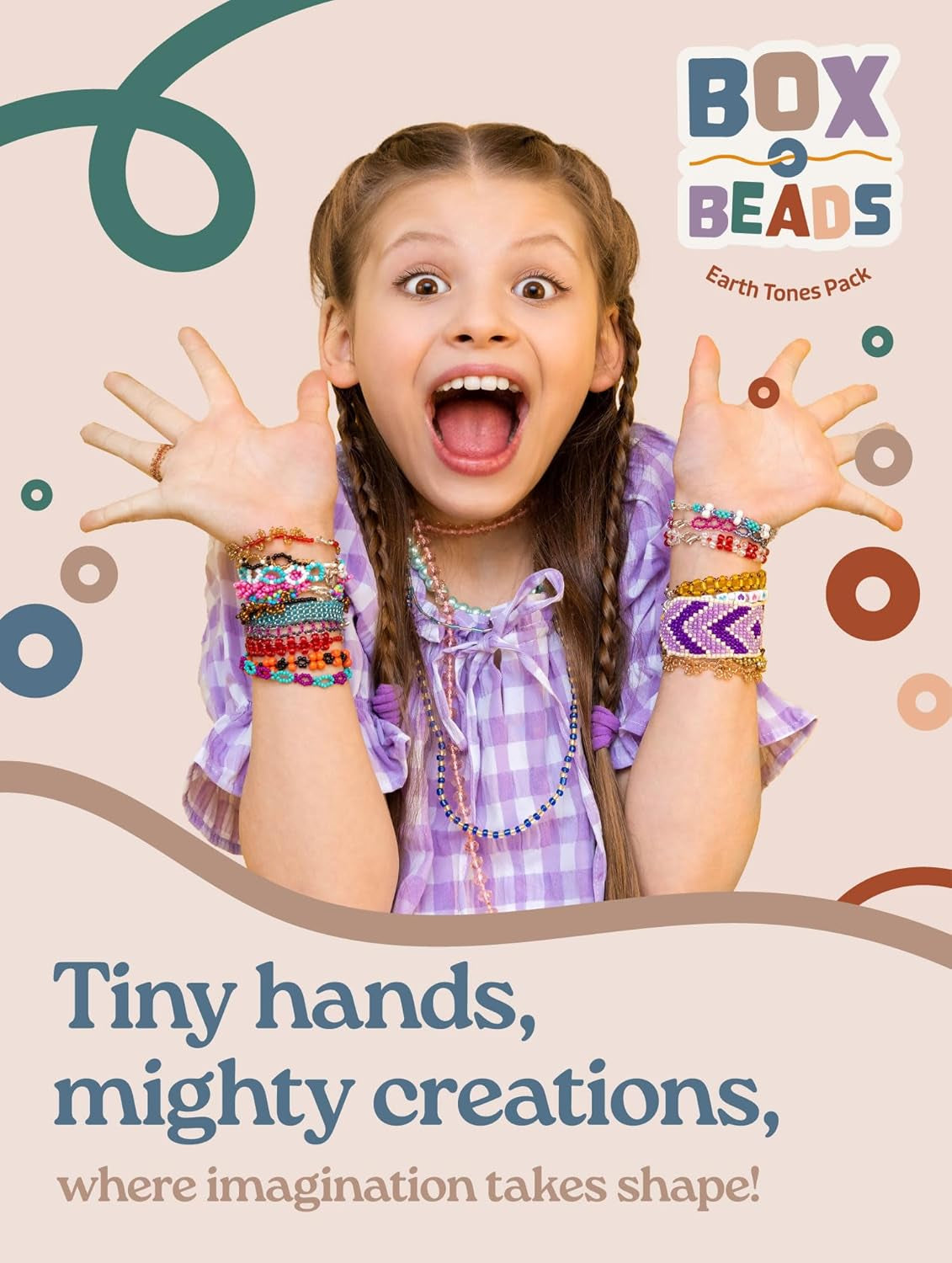 Clay Beads Bracelet Making Kit - 6000 Pcs Polymer Clay Heishi Beads for Jewelry Creation, Ideal DIY Kit for Kids & Teens Ages 8-12, Featuring 24 Earth Tone Colors and 6mm Beads